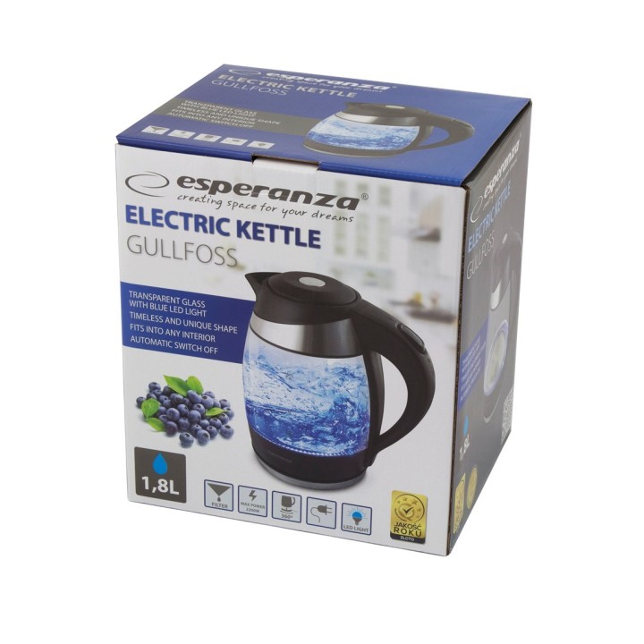 Esperanza EKK009 bollitore elettrico 1.8 L nero multicolore 2200 W