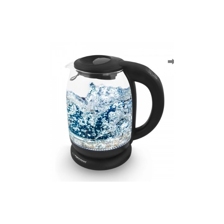 Esperanza EKK027 bollitore elettrico 1.7 L 2200 W nero trasparente