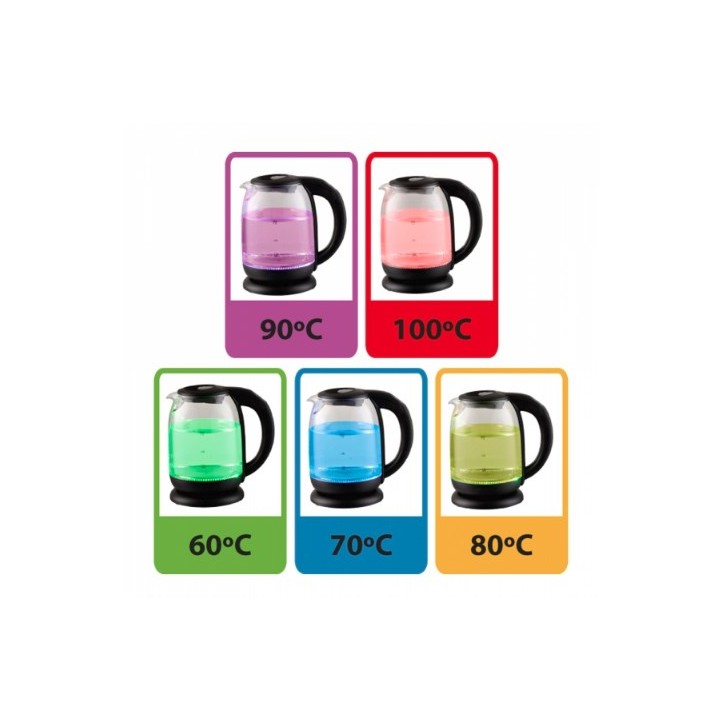 Esperanza EKK027 bollitore elettrico 1.7 L 2200 W nero trasparente
