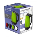 Esperanza EKK113G Bollitore elettrico 1.8 L 1800 W nero verde