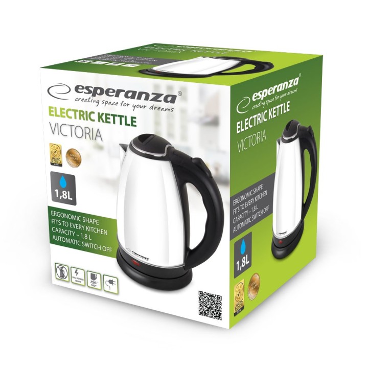Esperanza EKK113W Bollitore elettrico 1.8 L nero bianco 1800 W