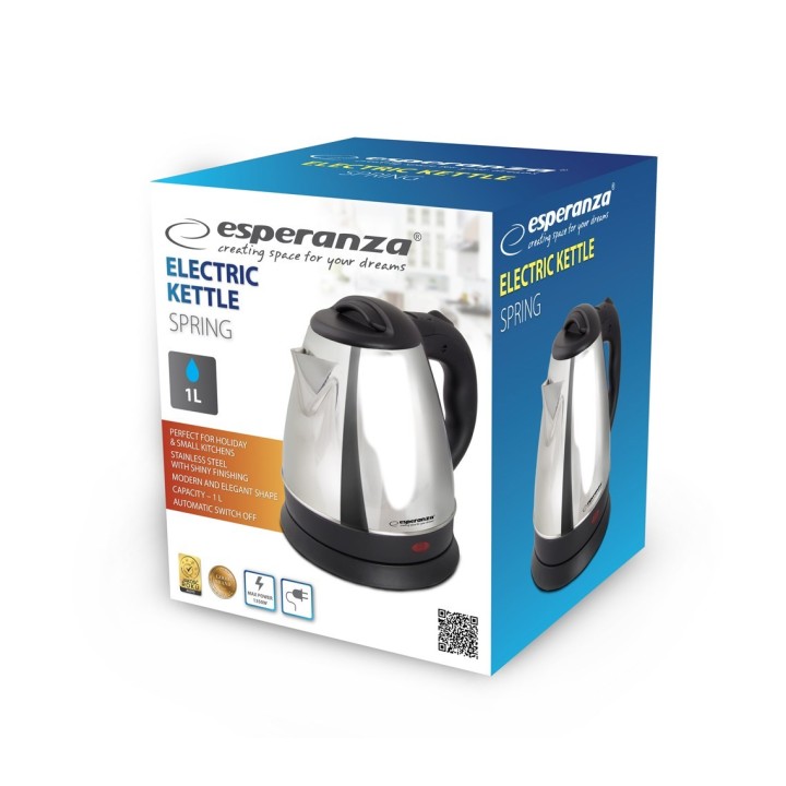 Esperanza EKK116S Bollitore elettrico 1 L 1350 W argento