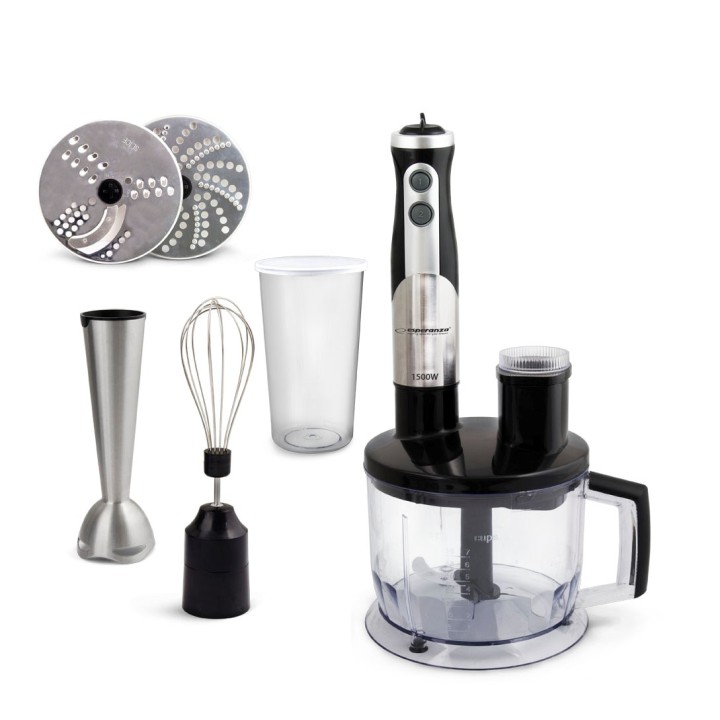 Esperanza EKM004 frullatore 0.6 L Frullatore a immersione nero argento trasparente 800 W