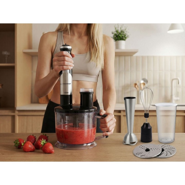 Esperanza EKM004 frullatore 0.6 L Frullatore a immersione nero argento trasparente 800 W
