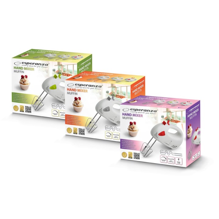 Esperanza EKM007G Frullatore Frullatore a mano verde bianco 150 W