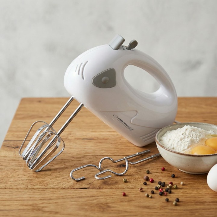 Esperanza EKM007WE Frullatore Frullatore a mano grigio bianco 150 W