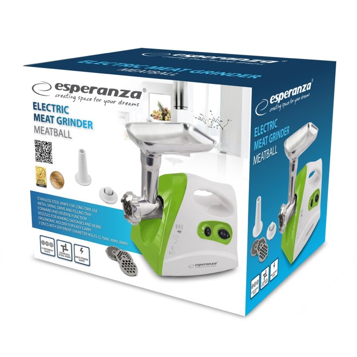 Esperanza EKM012G Tritacarne 600 W bianco/verde