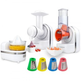 Esperanza EKM027 grattugia/spiralizzatore elettrico plastica bianca