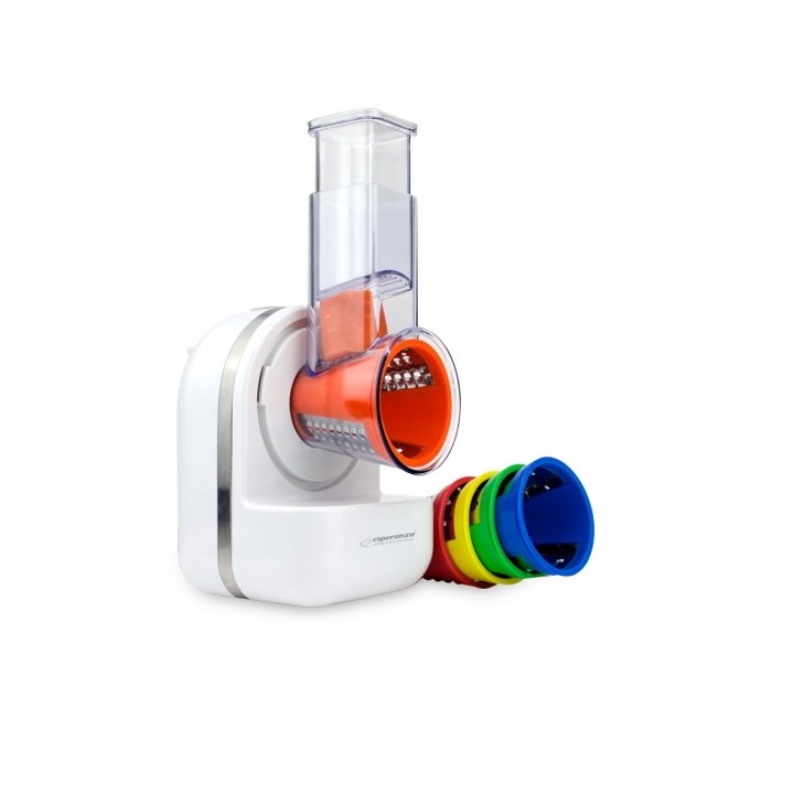 Esperanza EKM027 grattugia/spiralizzatore elettrico plastica bianca