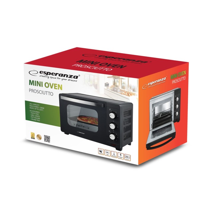 Esperanza EKO008N Forno mini 20 l 1280 W nero