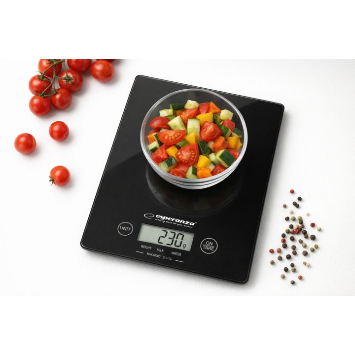 Esperanza EKS002K bilancia da cucina elettronica nero da tavolo rettangolare