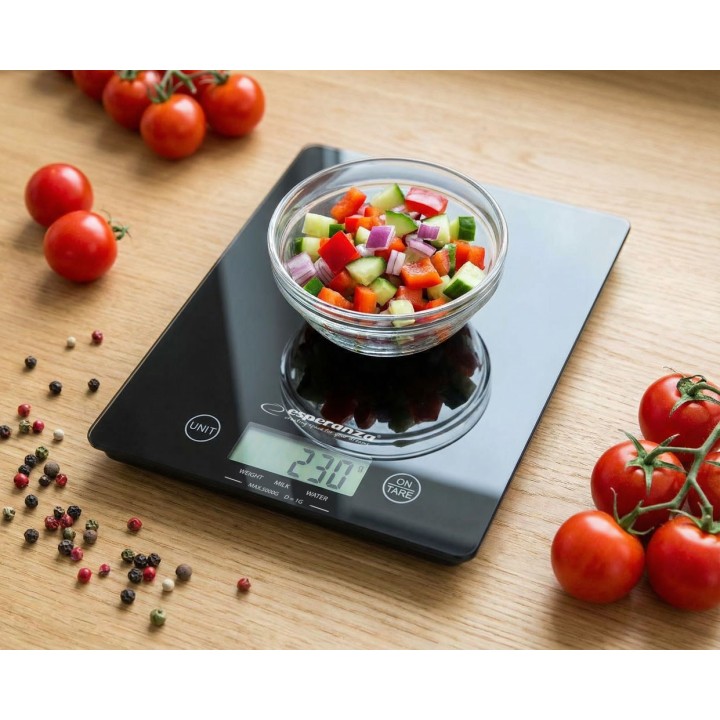 Esperanza EKS002K bilancia da cucina elettronica nero da tavolo rettangolare