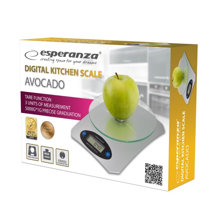 Esperanza EKS006 Bilancia da cucina elettronica Rettangolare