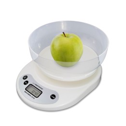 Esperanza EKS007 Bilancia da cucina con ciotola. Bilancia da cucina elettronica Bianca