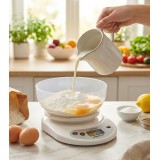Esperanza EKS007 Bilancia da cucina con ciotola. Bilancia da cucina elettronica Bianca