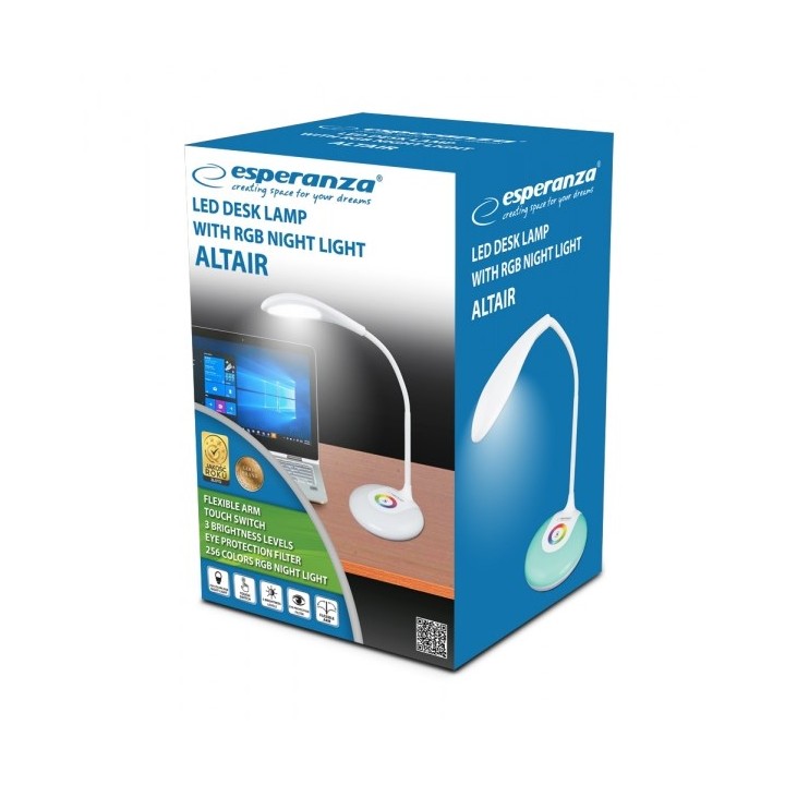 Esperanza ELD102 Lampada da tavolo Lampadina fissa 3 W LED Bianco