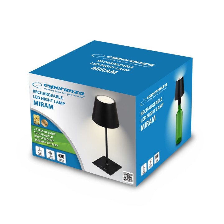 Esperanza ELD119K LED lampada da tavolo nero