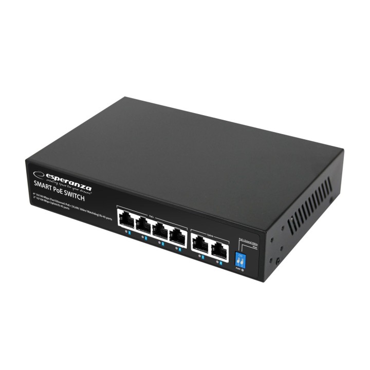 Esperanza ENS105 switch PoE 6 porte 10/100 60W