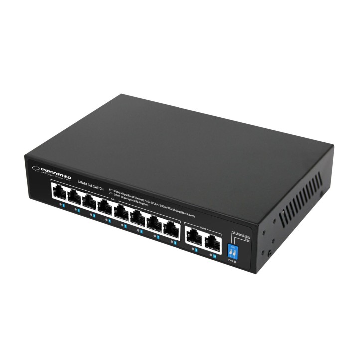 Esperanza ENS106 switch PoE 10 porte 10/100 96W