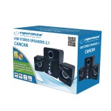 Esperanza EP153 USB 2.1 Set altoparlanti 6 W Nero
