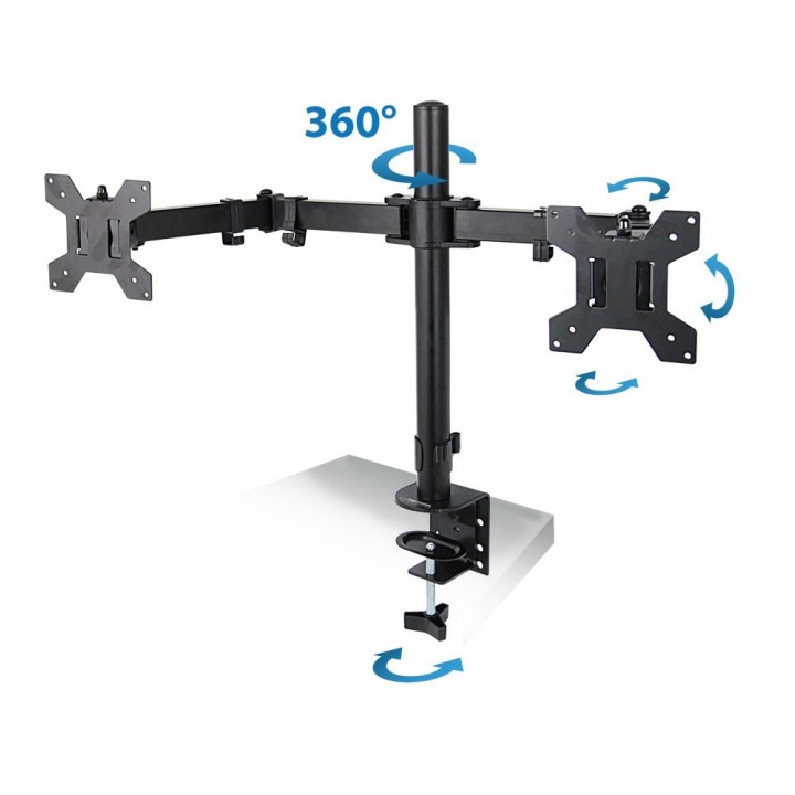 Esperanza ERW018 supporto da scrivania per due monitor 10-27'' fino a 8kg