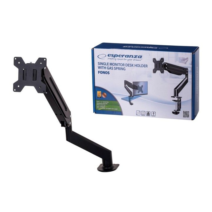Esperanza ERW019 supporto/staffa per monitor 68.6 cm (27 ) da scrivania nero