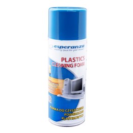 Esperanza ES104 Kit di Pulizia Attrezzature Schermi/Plastiche Schiuma Detergente per Attrezzature 400 ml
