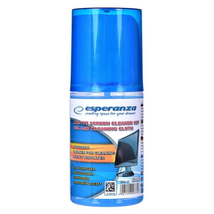 Esperanza ES121 kit pulizia apparecchiature LCD/TFT/Plasma 200 ml