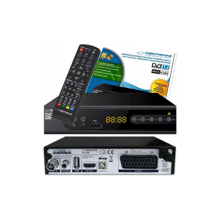 Esperanza EV106R TV decoder digitale terrestre Nero