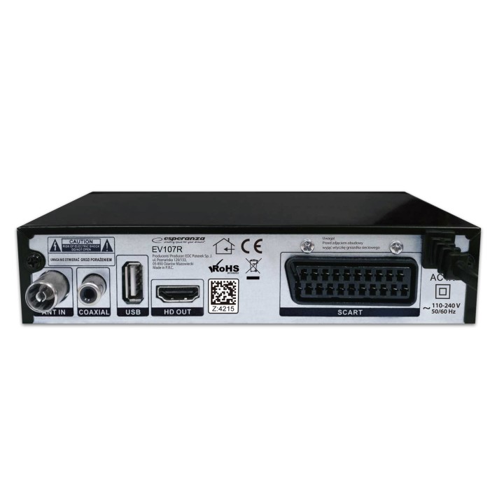 Esperanza EV107R TV decoder digitale terrestre Nero