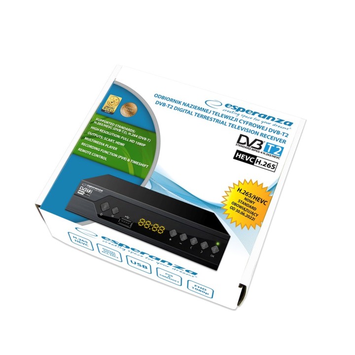 Esperanza EV107R TV decoder digitale terrestre Nero