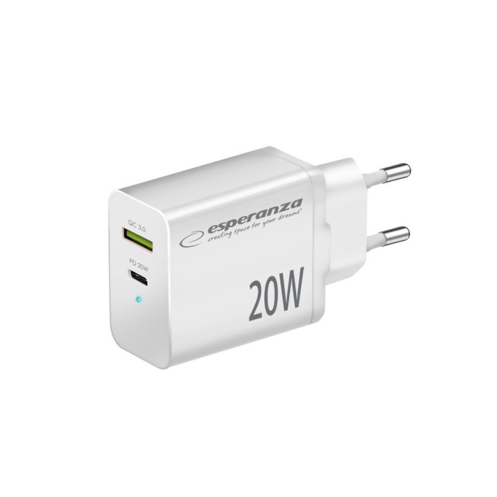 Esperanza EZC105W caricabatterie da rete 20W bianco