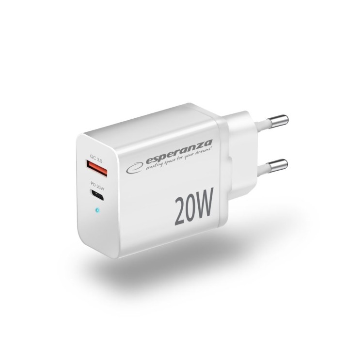 Esperanza EZC105W caricabatterie da rete 20W bianco