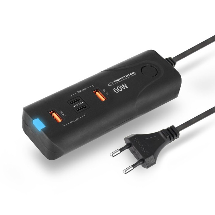 Esperanza EZC109 caricabatterie per dispositivo mobile universale nero AC ricarica rapida uso interno