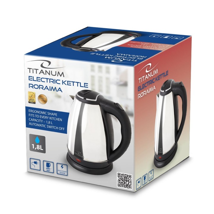 Titanum TKK102S Bollitore elettrico 1.8L 1800W argento