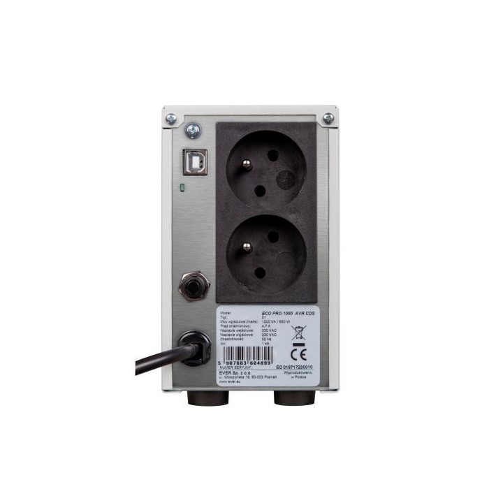 Ever ECO PRO 1000 AVR CDS Line-Interactive 1 kVA 650 W 2 AC prese