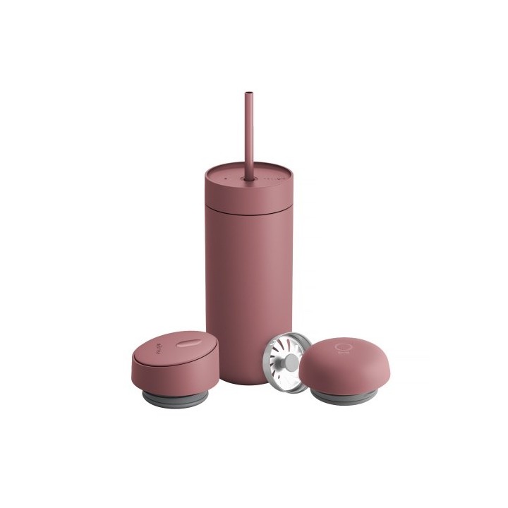 Fellow Carter Move Mug 3-in-1 Tazza da viaggio con 3 coperchi 473 ml rosa polvere