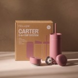 Fellow Carter Move Mug 3-in-1 Tazza da viaggio con 3 coperchi 473 ml rosa polvere