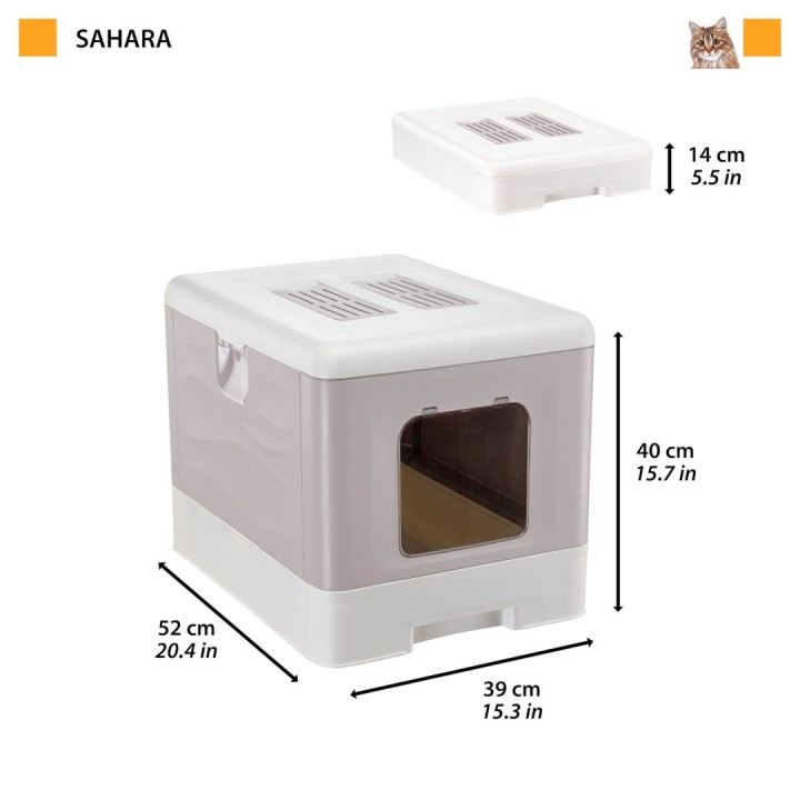 FERPLAST Sahara Lilac - lettiera per gatti - 52 x 39 x 40cm