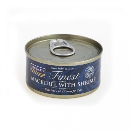 FISH4CATS Sgombro con gamberetti - cibo umido per gatti - 70g