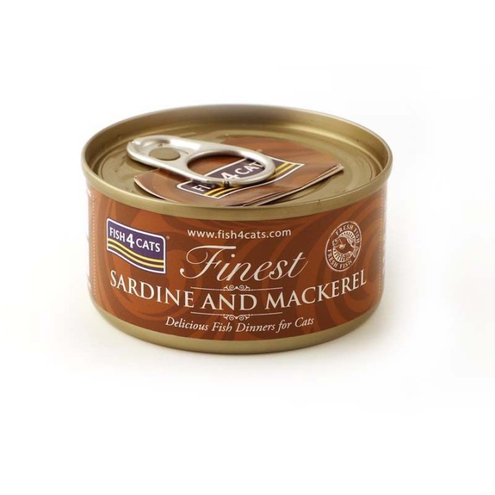 FISH4CATS Sardina e sgombro - cibo umido per gatti - 70g