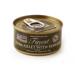FISH4CATS Filetto di tonno con alga marina - cibo umido per gatti - 70g