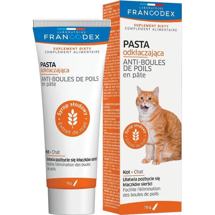 FRANCODEX Pasta anti-boli di pelo per gatti - 70g