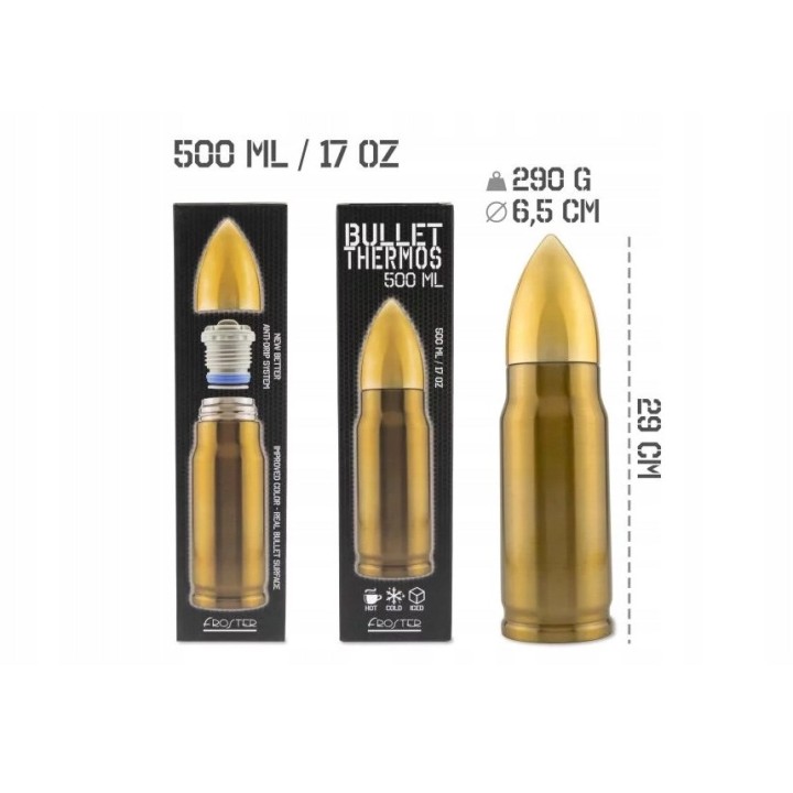 Bullet Brass cartuccia thermos 500 ml