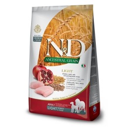 FARMINA N&D ANCESTRAL GRAIN DOG LIGHT - POLLO. SPELT.OATS E MELAGRANA ADULT MEDIUM & MAXI 12kg