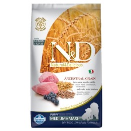 FARMINA N&D Cereali Ancestrali Cucciolo Medio&Maxi Agnello - cibo secco per cani - 12 kg