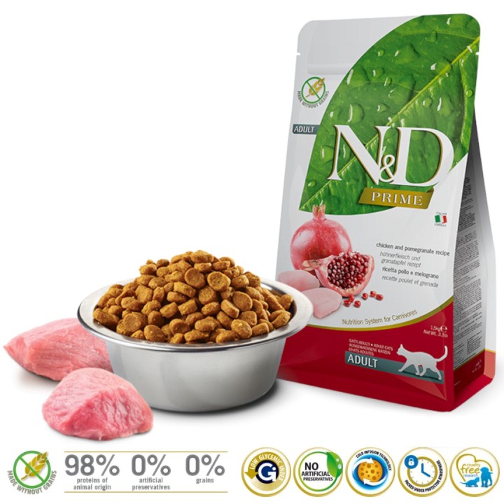 FARMINA N&D CAT PRIME POLLO & MELAGRANA ADULT 1.5kg