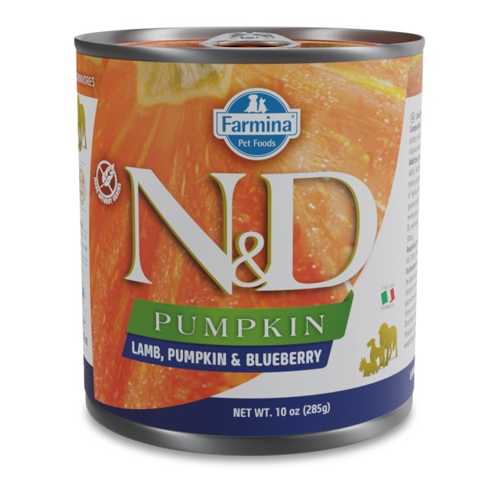 FARMINA N&D CANE AGNELLO&ZUCCA&MIRTILLO ADULT 285g