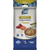 FARMINA N&D Ocean Cat Crema con salmone & tonno adult box – snack per gatti adulti – 4x15g