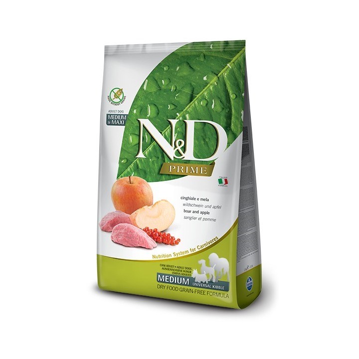 FARMINA N&D PRIME CANE CINGHIALE E MELA ADULTO MEDIO & MAXI 12 kg